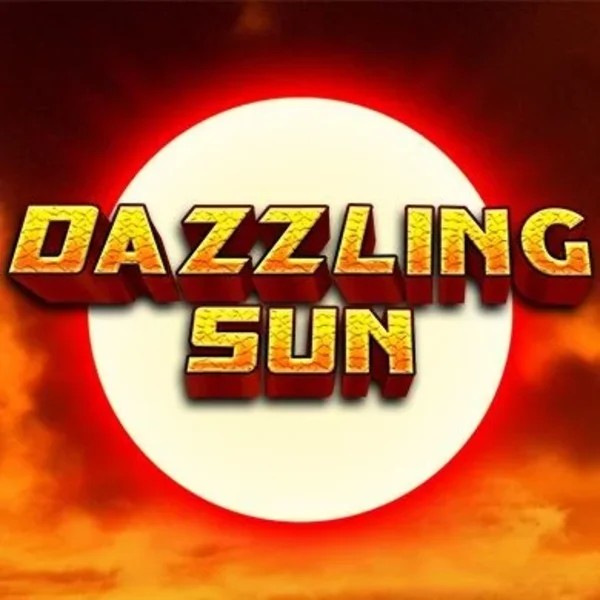 Dazzling Sun slot logo by Win Studios at SpinoGambino Casino